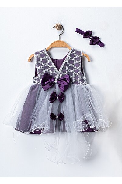 Petite Ponpon Baby Newborn Baby Mawlid Dress Princess Mawlid Dress Lace Weddi...