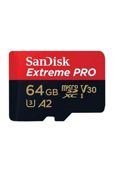 SanDisk بطاقة ذاكرة Micro SD سعة 64 جيجابايت من Extreme Pro A2 بسرعة 170 ميجابايت/ثانية
