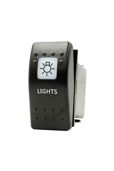 SomayStore Marin Anahtar Işık (LİGHT) Swion Carling Switch Beyaz 12-24v Kırmızı Işık