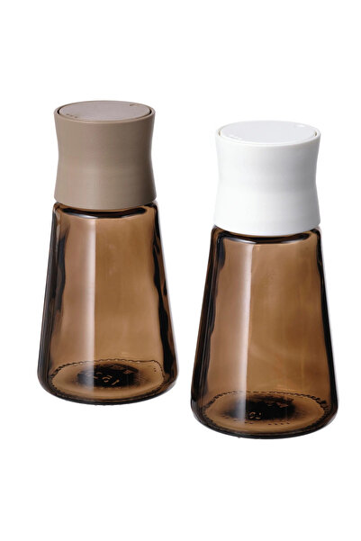 IKEA Tuzluk Biberlik 2li Cam Yükseklik: 12 Cm Hacim: 15 Cl Kahverengi