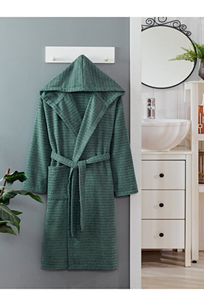 Butik روب حمام للجنسين - قطن، بغطاء للرأس وجيوب