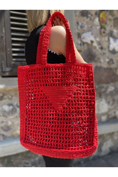 hati Straw knitted handmade bag - Colorful