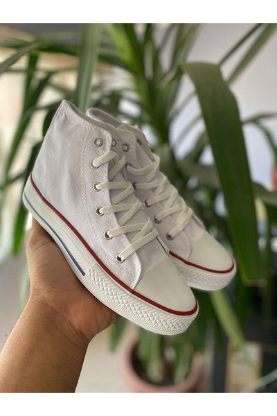 STARYOU STORE Pantofort sport CNV, alb, înalt, cu vârf la gleznă