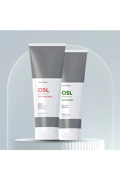 OSL Omega Skin Lab Osl Soothing Care Mask 75ml, Gesichtsmaske mit Haferextrakt, Blattsaft und Jojobaöl, feuchtigkeitsspendend, so