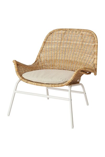 IKEA rattan koltuk, rattan, FRYKSAS minderli