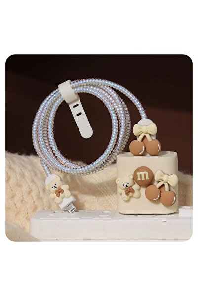 TBDİZAYN Cute Silicone Cable Protector Set