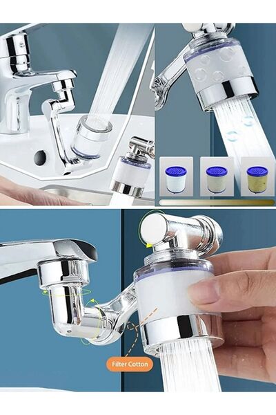 Blue Home Lıght 1080 Derece Dönebilen Mutfak ve Lavabo Bataryası Akrobat Filt...