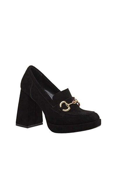 İLOLİCA Велурени мокасини с платформа и висок ток с катарами