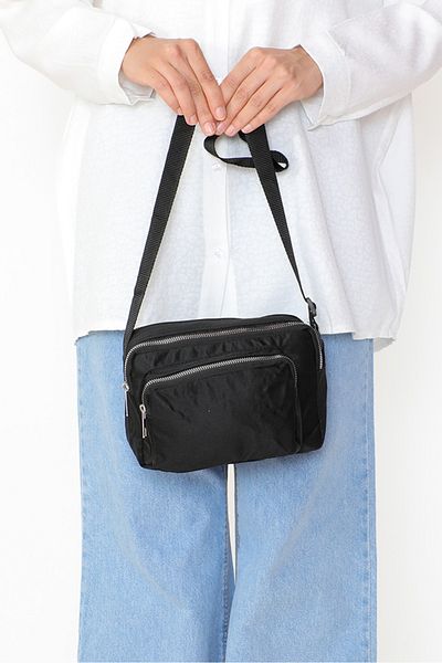 Bestenur Black Cross Shoulder Bag 1020
