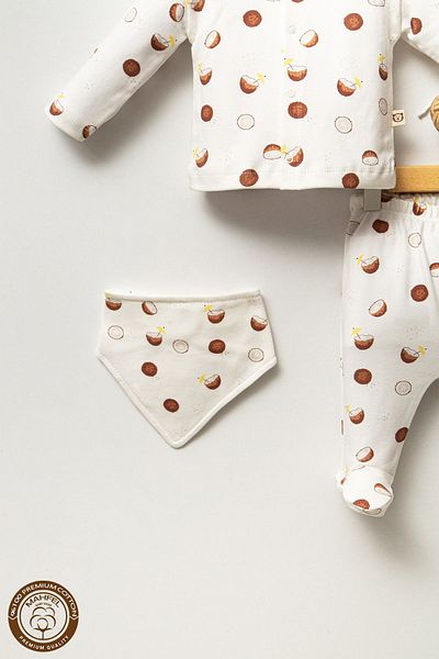 MAHFEL Coconut Themed Tropical 5-Piece Newborn Baby Hospital Discharge Set