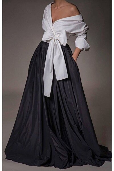 NALINCI Siyah Tafta Etek