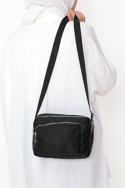 Bestenur Black Cross Shoulder Bag 1020