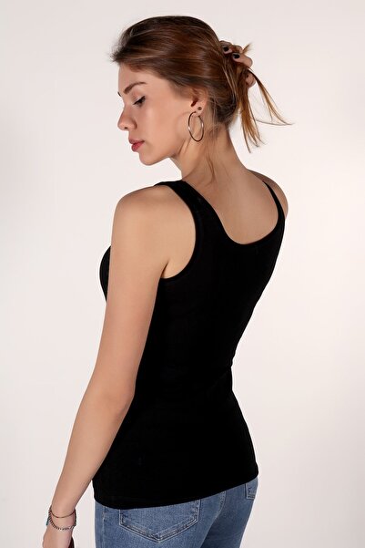 moda felinya Дамски черен боди с презрамки