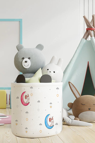 Talia Home Organizer παιδικού και βρεφικού δωματίου με σχέδια κουνελιών - Καλ...