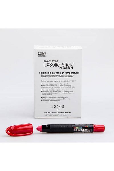 Marvy 247 Red Industrial Marker - Solid Stick