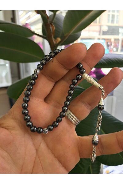Sultan Telkari Parmak Boy Hematit Taşlı Küre Kesim Doğal Tesbih