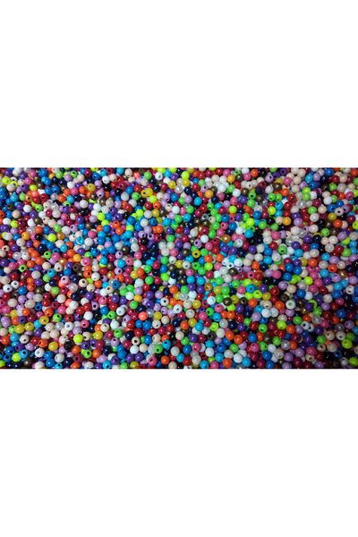 KARDEŞLER BONCUK HEDİYELİK EŞYA Plastic Decoration Beads Colored Wide Hole 10 Mm 100 grams