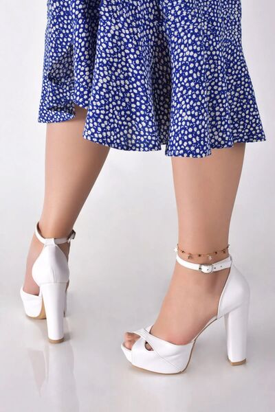 Erkan Saçmacı Pantofi de seara cu platforma vegana Beatriz White