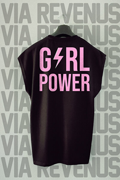 Vordevia Girl Power Back Printed - Tricou sport cu mâneci zero