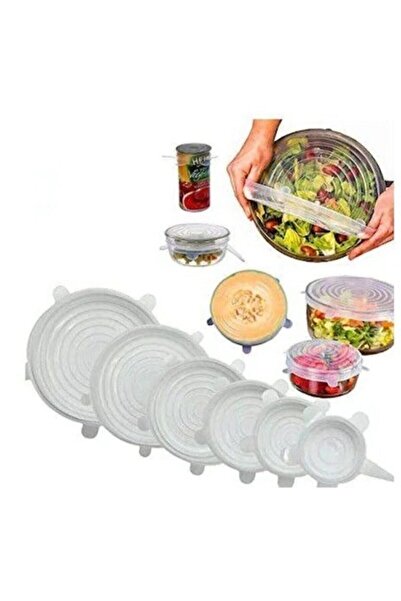 MG 6 Lı Şeffaf Silikon Kapak - Silikon Strech Kapağı