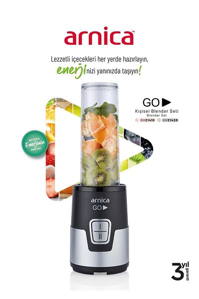 Arnica Go Gh21420 Personal Silver Smoothie Blender