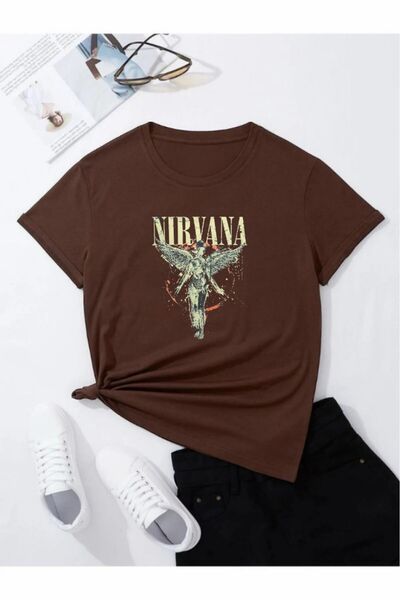 oneagılyazı Unisex Nirvana Baskılı Çocuk T-shirt