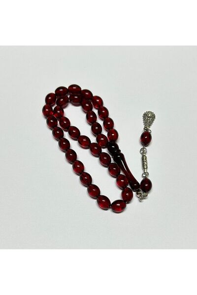 Han Ticarethane Dark Red Powder Amber Rosary