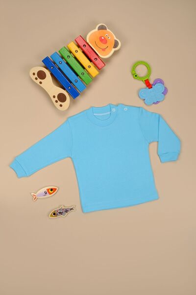 bebetospik Cotton Long Sleeve Soft Shoulder Snap Bodysuit