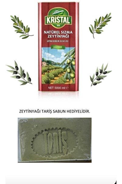 Kristal Soğuk Baskı Natürel Sızma Zeytinyağı 5 Litre
