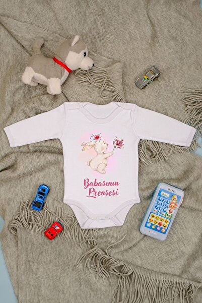 Genel Markalar Pamuklu Babasının Prensesi Baskılı Çıtçıt Body Zıbın