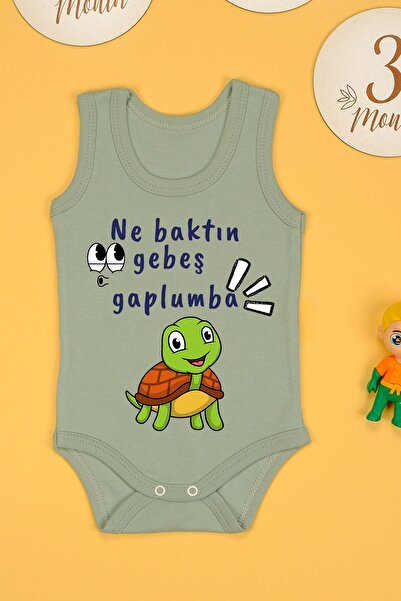 bebetospik Cotton Baby Gaplumba Printed Snap Bodysuit