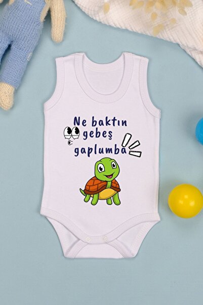 bebetospik Cotton Baby Gaplumba Printed Snap Bodysuit
