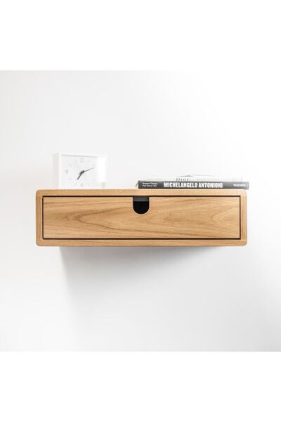 Wildwood atolye Tek çekmeceli ahşap rustic uçan komodin