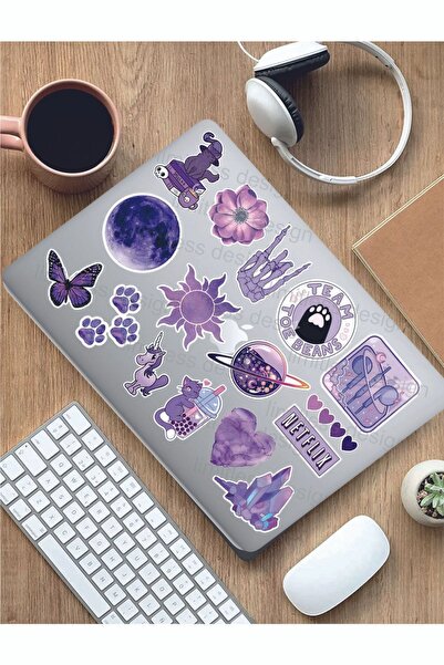 Limitless Design Mor Purple Aesthetic Temalı Laptop Tablet Defter Araba Motor...
