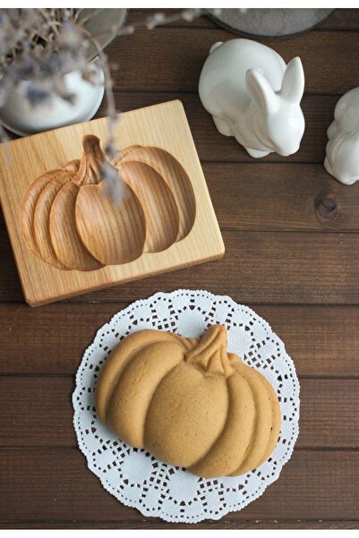 Genel Markalar klava Bal Kabağı Desenli Kurabiye Merdanesi – Oymalı Baskılı R...