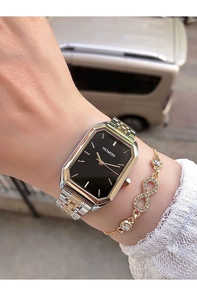 Homies Women's Wristwatch and Bracelet Set