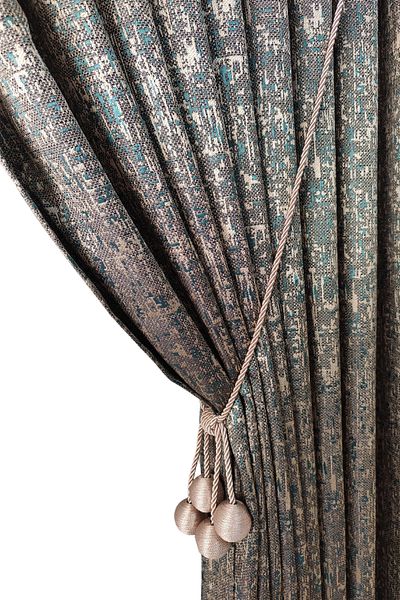 MebelPort Curtain Background Jacquard Curtain Perla Pattern Double Wing Sheer Pleated (1 X 3)