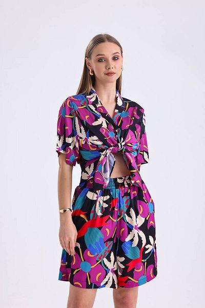 HANIQA PATTERNED BOTTOM TOP SET