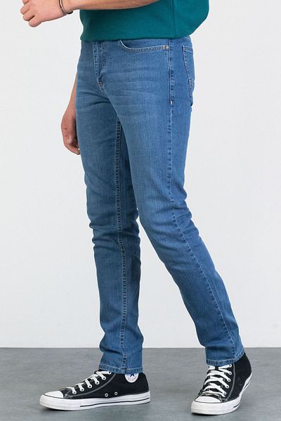 HALAT'S Ανδρικό Jean Jean Brenden Light Blue Grinded Slim Fit Lycra