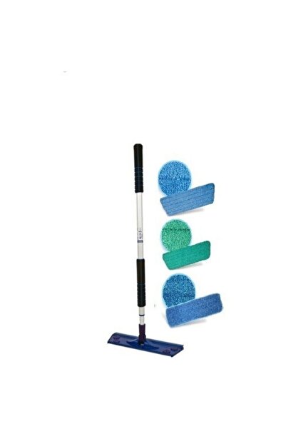 Silva Network Silva Mikrofiber Mop 3 Lü Set + Silva Mavi Cam Bezi