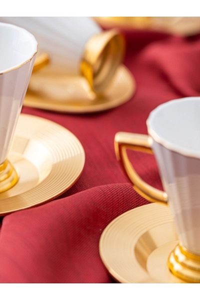 ACAR Alice 6-Person Porcelain Coffee Cup Set - 90 ml