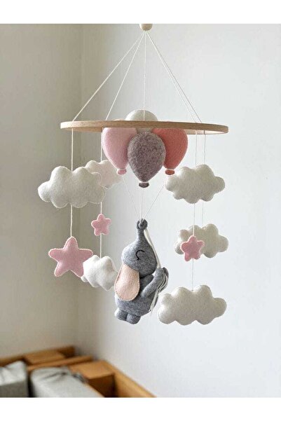 FN Bebek Odası Gökkuşağı Makrome Dönence Beşik Yanı Süsü