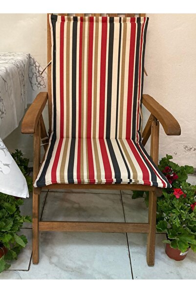 YASTIKMİNDER Koton Kum Siyah Kırmızı Bej Sırt Yük 55x42 Oturma Öl 42x40 Cm 2 ...