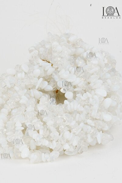 LANDOFACCESSORY Ay Taşı Doğal Taş 100 Adet - Kolye Bileklik Aksesuarı- Doğal ...