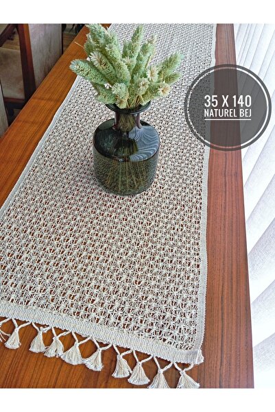 HOME ART ATELIER hand made Dantel Örgü Pamuklu Runner