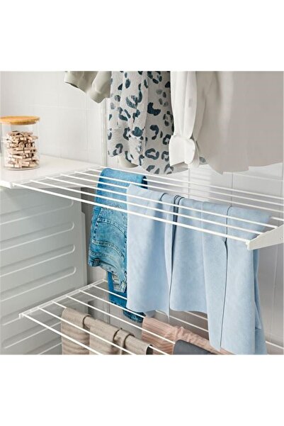 IKEA Beyaz Çelik Beyaz Boaxel Kurutma Askısı 60x40cm Çelik Beyaz Çelik