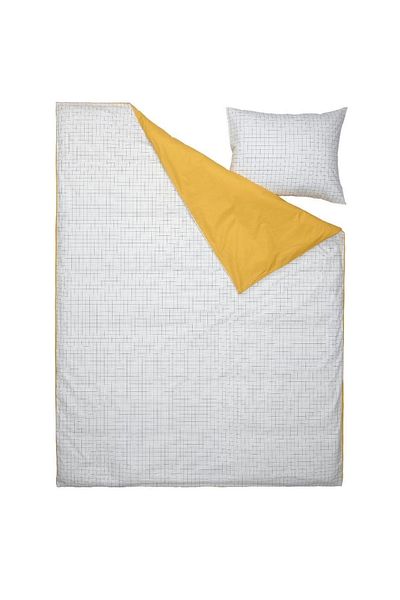 IKEA Vankrets Single Duvet Cover Set, White-yellow, Children, Teen,