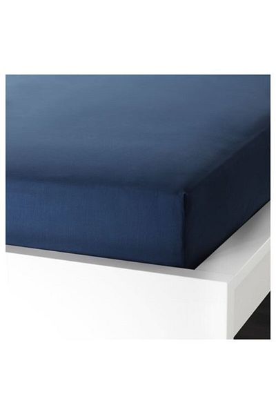 IKEA Single Elastic Sheet, Meridyendukkan Dark Blue Color Size 90x200 Cm Cotton