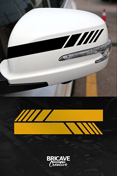 Bricave Yan Ayna Şerit Araba-Motosiklet Cam Etiket Sticker 18x5cm