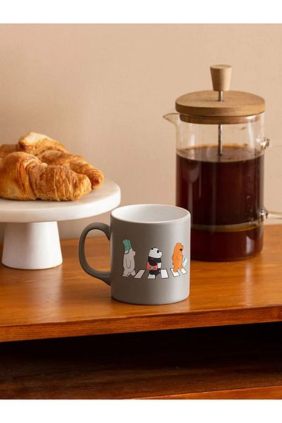 LC Waikiki Lc Waikiki̇ Aymi̇ra - 320 ml Porcelain Mug, We Bare Bears Printed, Gift from Licensed Clothing Suitable